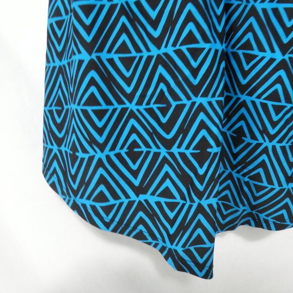 CACTUS | 1X | Geometric Blue and Black Tankini Top - Picture 6 of 13
